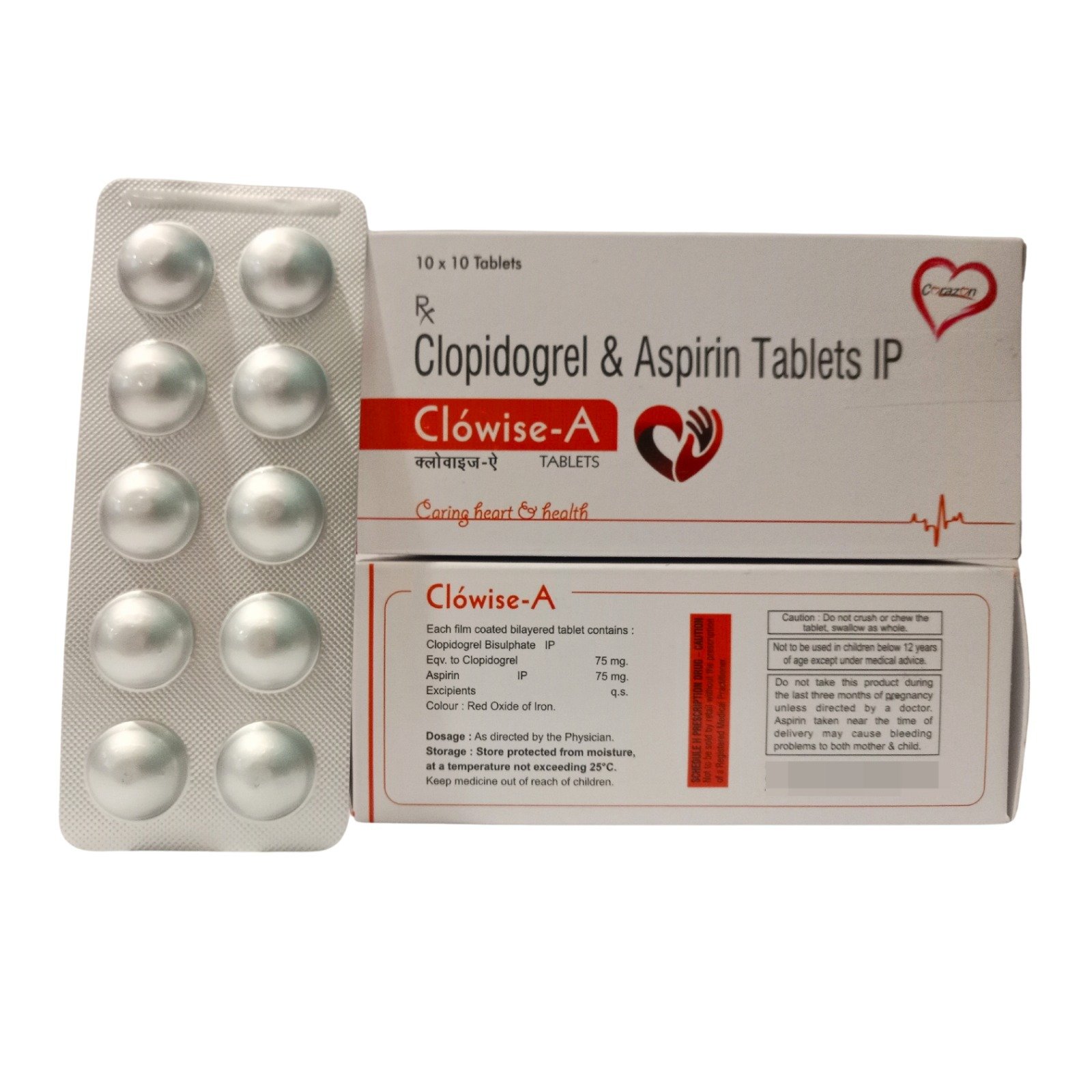 Aspirin 75mg + Clopidogrel 75mg