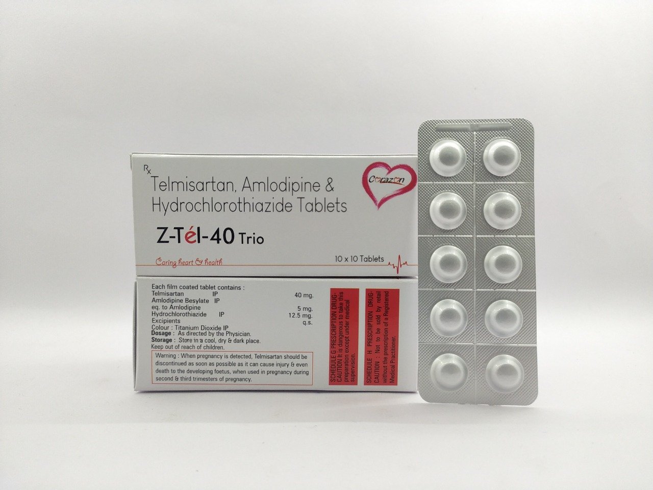 Telmisartan 40mg Amlodipine 5mg Hydrochlorothiazide 12.5mg Tablet