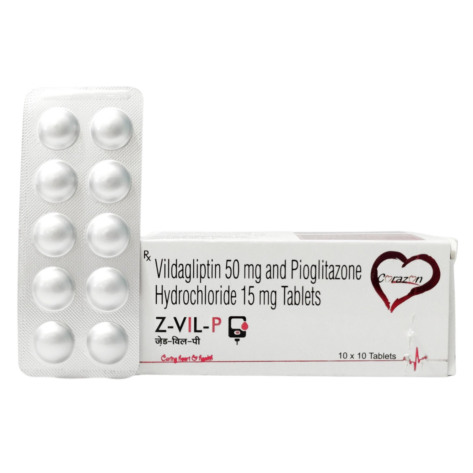Vildagliptin 50 mg +Pioglitazone 15mg