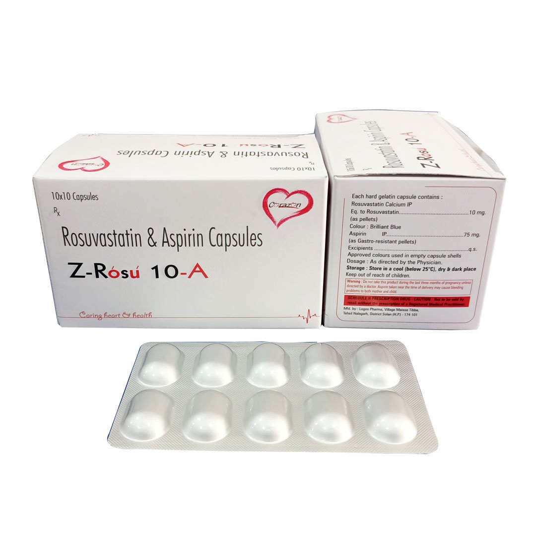Rosuvastatin 10mg with Aspirin 75mg Tablet