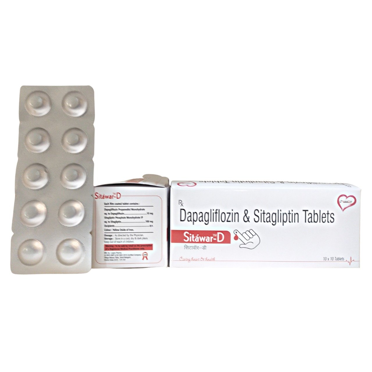 Dapagliflozin 10 mg with Sitagliptin 100 mg