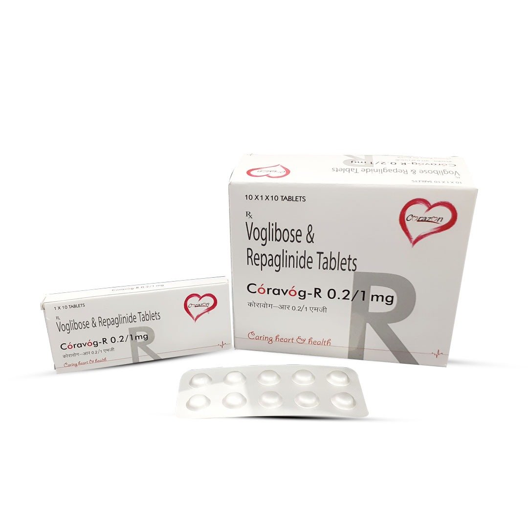 Voglibose 0.2 mg with Repaglinide 1 mg