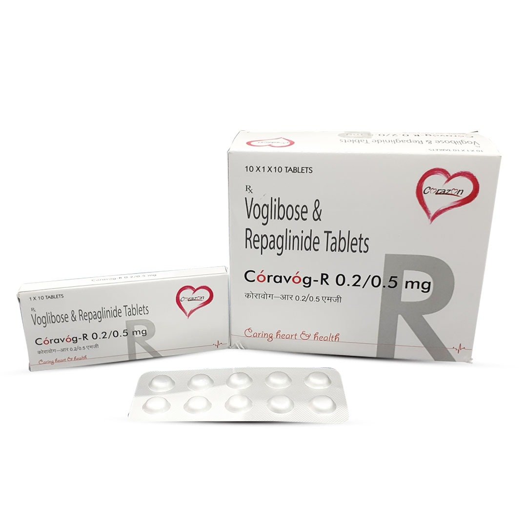 Voglibose 0.2 mg with Repaglinide 0.5 mg